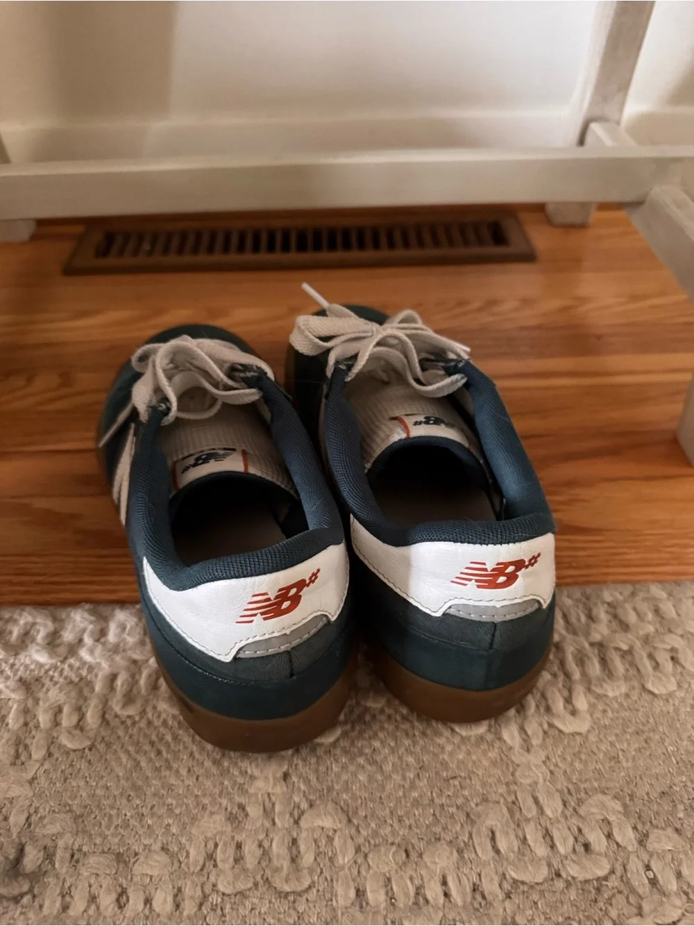 New Balance Men's Teal Suede Sneakers with White Laces